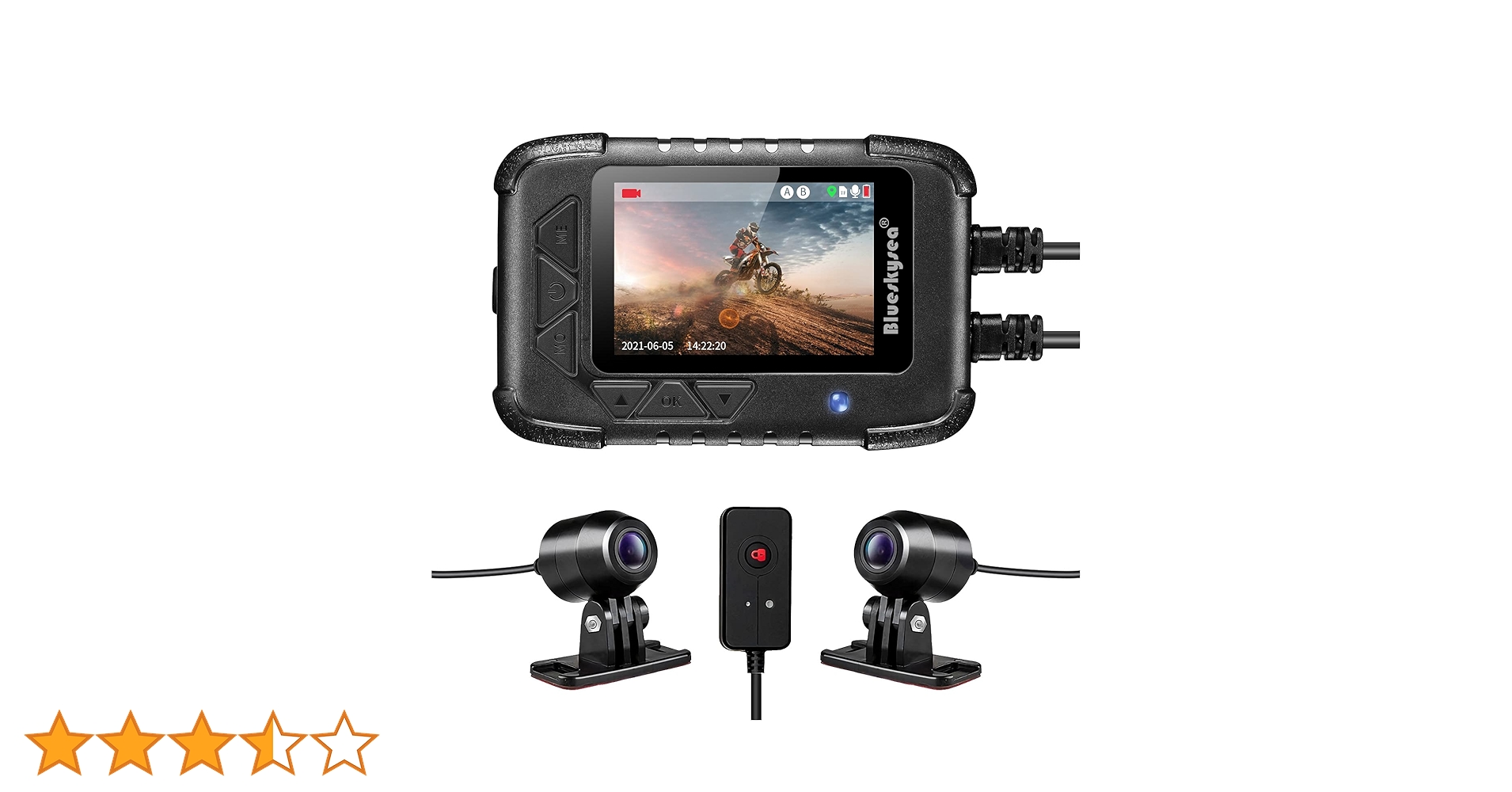 新品未使用　Blueskysea DV688 バイク用ドライブレコーダー Blueskysea DV688 バイク用 前後2カメラ ドライブレコーダー